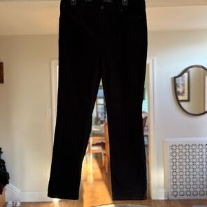 Talbots 5 Pocket Straight Black Corduroy Pants 12